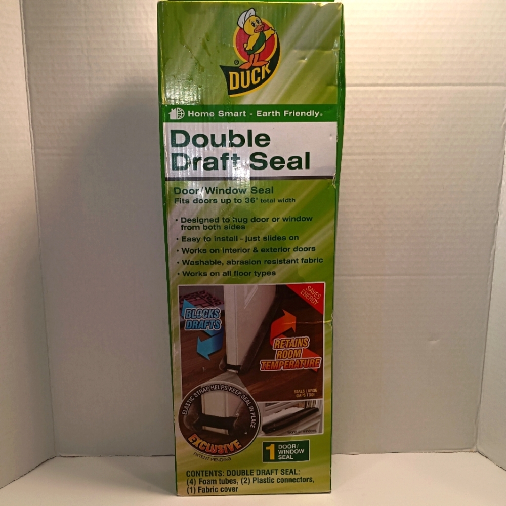 Duck Brand Double Draft Dark Gray Door Seal, Fits up to 34 inches wide